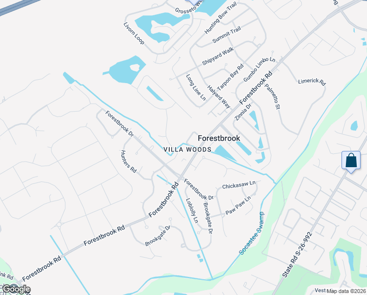 map of restaurants, bars, coffee shops, grocery stores, and more near 428 Villa Woods Drive in Myrtle Beach