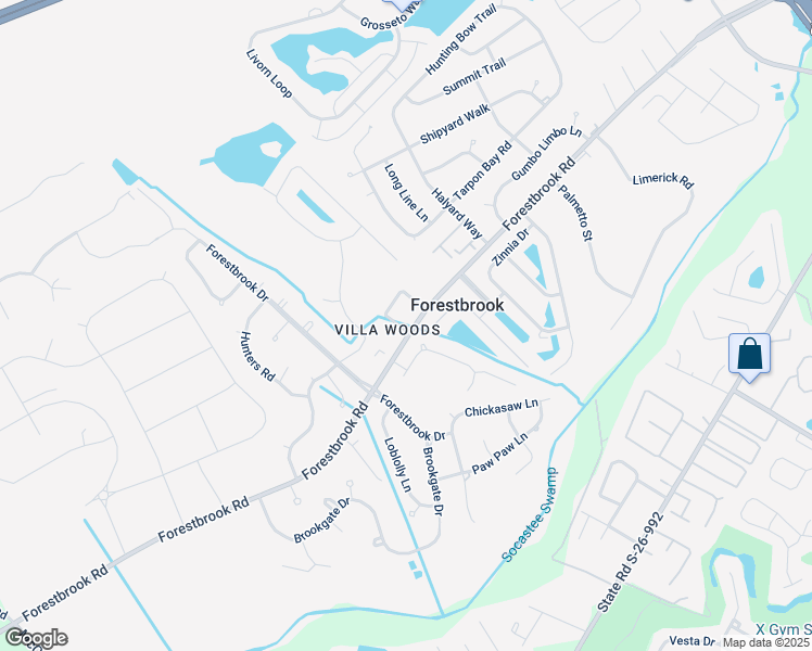 map of restaurants, bars, coffee shops, grocery stores, and more near 1048 Forestbrook Road in Myrtle Beach