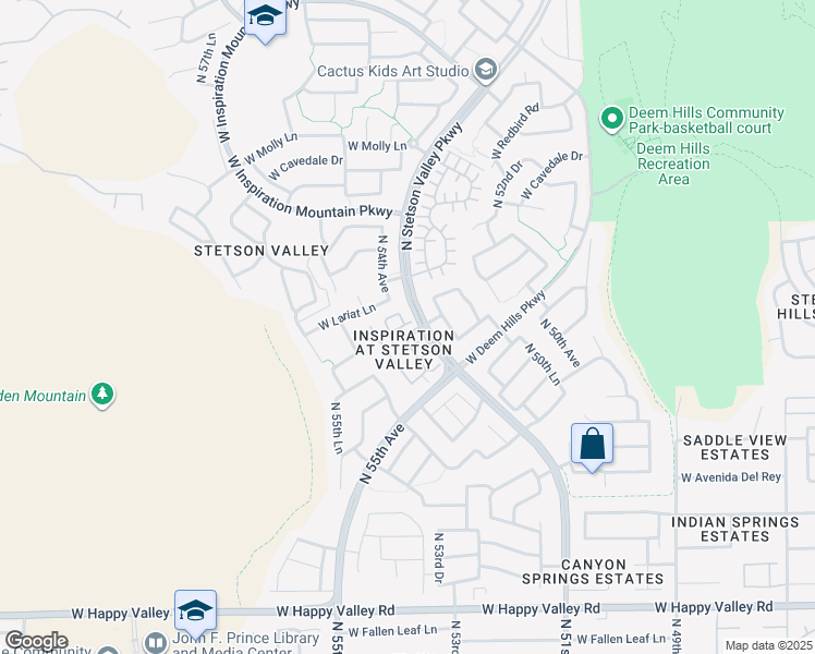 map of restaurants, bars, coffee shops, grocery stores, and more near 5318 West Chisum Trail in Phoenix