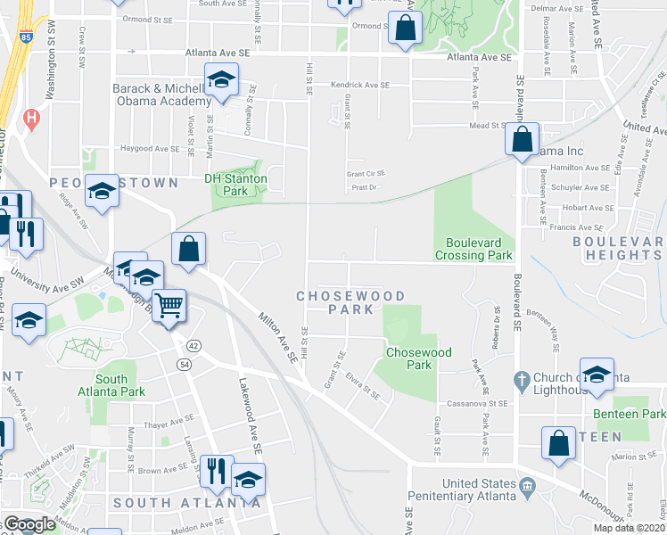 map of restaurants, bars, coffee shops, grocery stores, and more near 327 Englewood Avenue Southeast in Atlanta