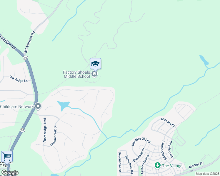 map of restaurants, bars, coffee shops, grocery stores, and more near 2270 Washington Drive in Douglasville