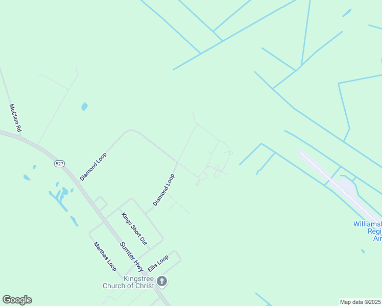 map of restaurants, bars, coffee shops, grocery stores, and more near 6 Hydrangea Lane in Kingstree