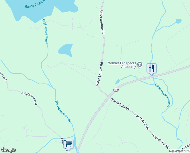map of restaurants, bars, coffee shops, grocery stores, and more near in Conyers