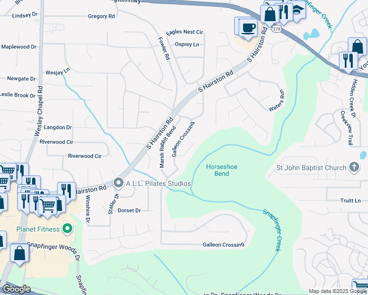 map of restaurants, bars, coffee shops, grocery stores, and more near in Decatur