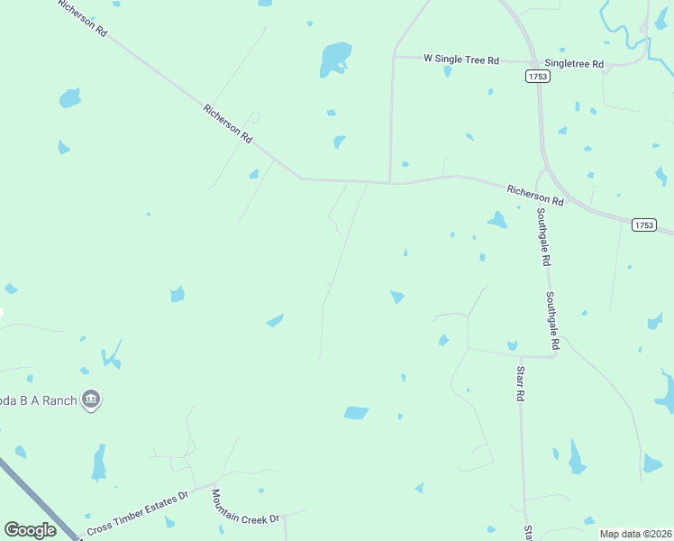 map of restaurants, bars, coffee shops, grocery stores, and more near 334 Ledbetter Lane in Denison