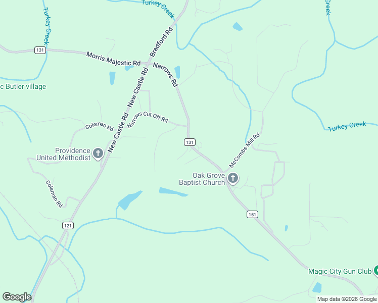 map of restaurants, bars, coffee shops, grocery stores, and more near 7460 Narrows Road in Dixiana