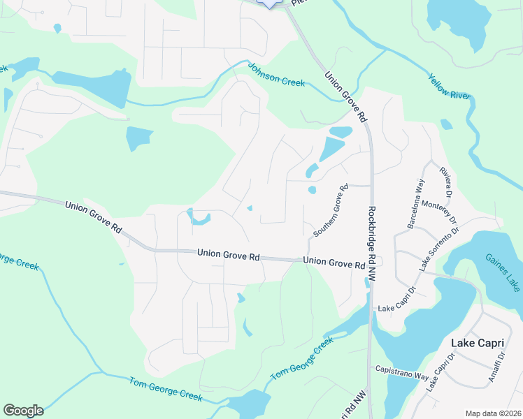 map of restaurants, bars, coffee shops, grocery stores, and more near 2318 Harmony Lakes Circle in Lithonia