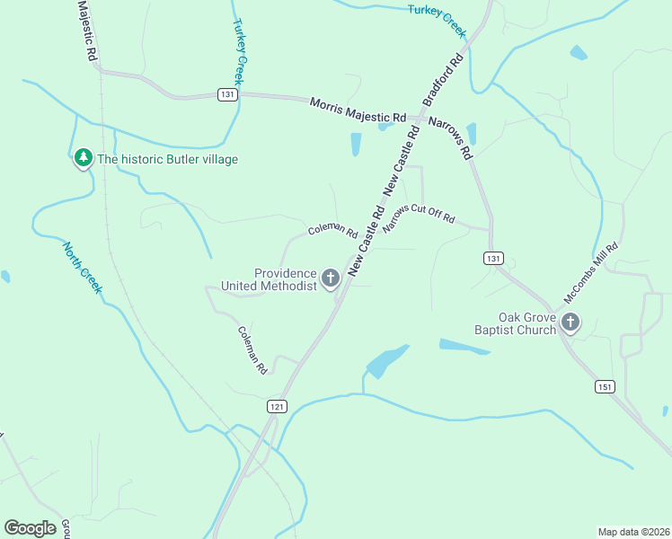 map of restaurants, bars, coffee shops, grocery stores, and more near 7356 Providence Church Road in Morris