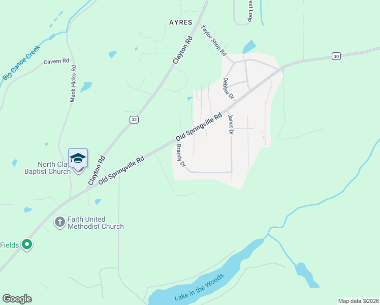 map of restaurants, bars, coffee shops, grocery stores, and more near 618 Brandy Drive in Trussville