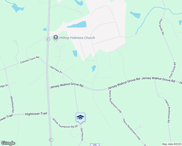 map of restaurants, bars, coffee shops, grocery stores, and more near 100 Old Highway 81 in Oxford