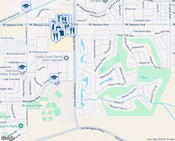 map of restaurants, bars, coffee shops, grocery stores, and more near 1426 Butterfly Court in Hemet