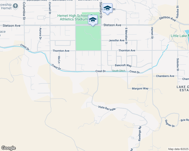 map of restaurants, bars, coffee shops, grocery stores, and more near 27531 Vista Del Valle in Hemet