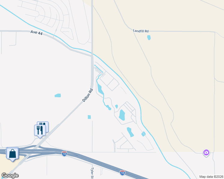 map of restaurants, bars, coffee shops, grocery stores, and more near 44473 Masson Drive in Coachella