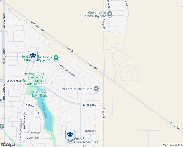 map of restaurants, bars, coffee shops, grocery stores, and more near 29812 Olympic Drive in Menifee