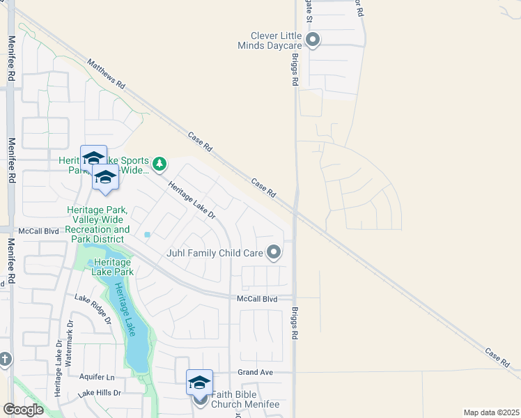 map of restaurants, bars, coffee shops, grocery stores, and more near 29812 Olympic Drive in Menifee