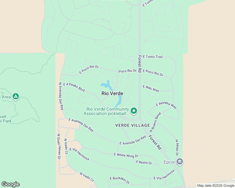 map of restaurants, bars, coffee shops, grocery stores, and more near 25920 North Chinle Drive in Rio Verde