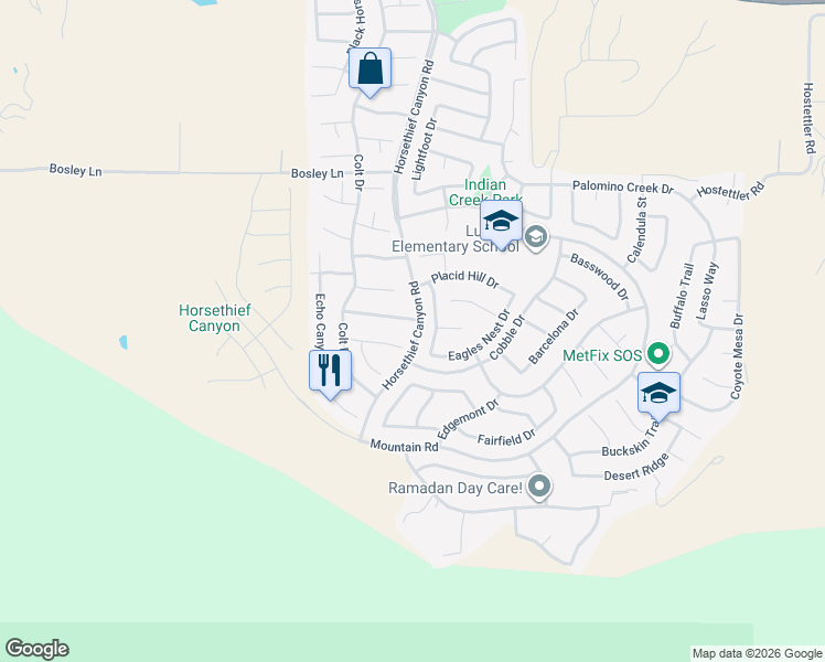 map of restaurants, bars, coffee shops, grocery stores, and more near 27325 Mystical Springs Drive in Corona