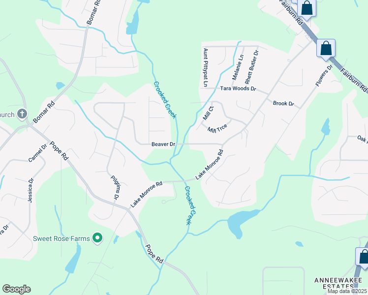 map of restaurants, bars, coffee shops, grocery stores, and more near in Villa Rica