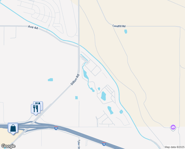 map of restaurants, bars, coffee shops, grocery stores, and more near 86165 Sonoma Creek Road in Coachella