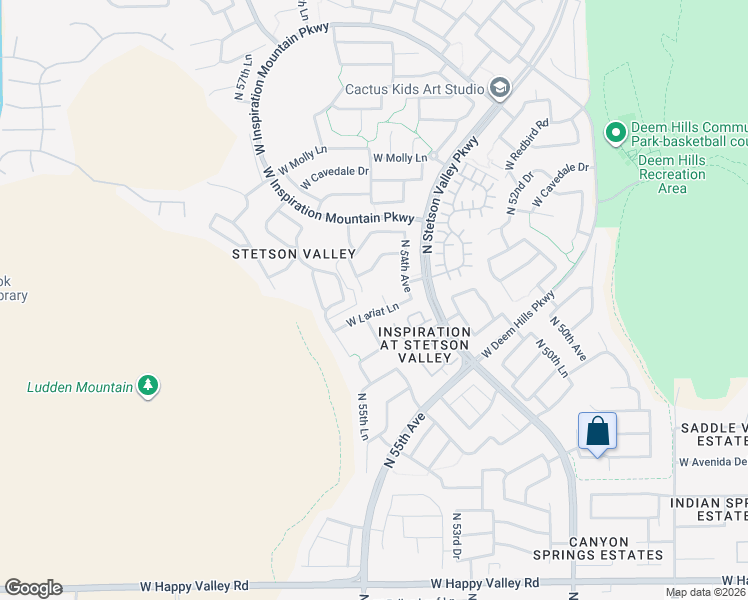 map of restaurants, bars, coffee shops, grocery stores, and more near 26216 North 55th Drive in Phoenix