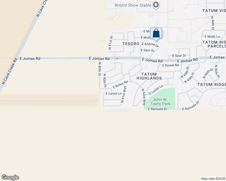 map of restaurants, bars, coffee shops, grocery stores, and more near 26007 North 41st Street in Phoenix