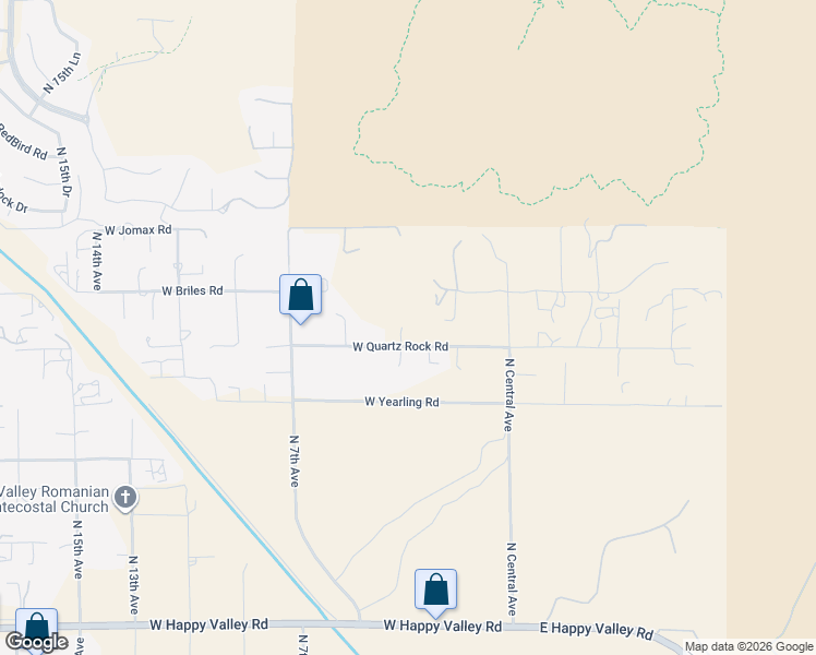 map of restaurants, bars, coffee shops, grocery stores, and more near 224 West Quartz Rock Road in Phoenix