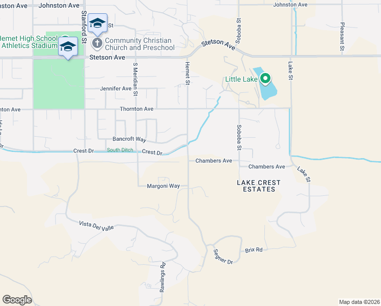 map of restaurants, bars, coffee shops, grocery stores, and more near 27454 Hemet Street in Hemet