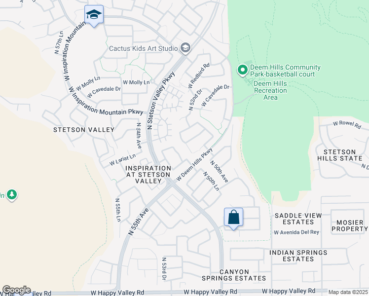map of restaurants, bars, coffee shops, grocery stores, and more near 26212 North 50th Drive in Phoenix