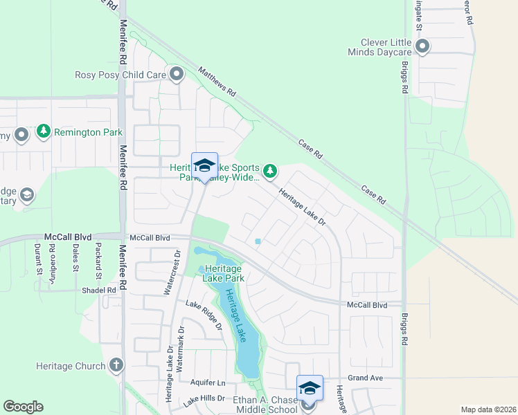 map of restaurants, bars, coffee shops, grocery stores, and more near 29333 Humboldt Court in Menifee