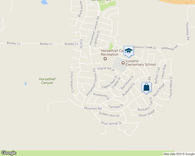 map of restaurants, bars, coffee shops, grocery stores, and more near 27325 Mystical Springs Drive in Corona