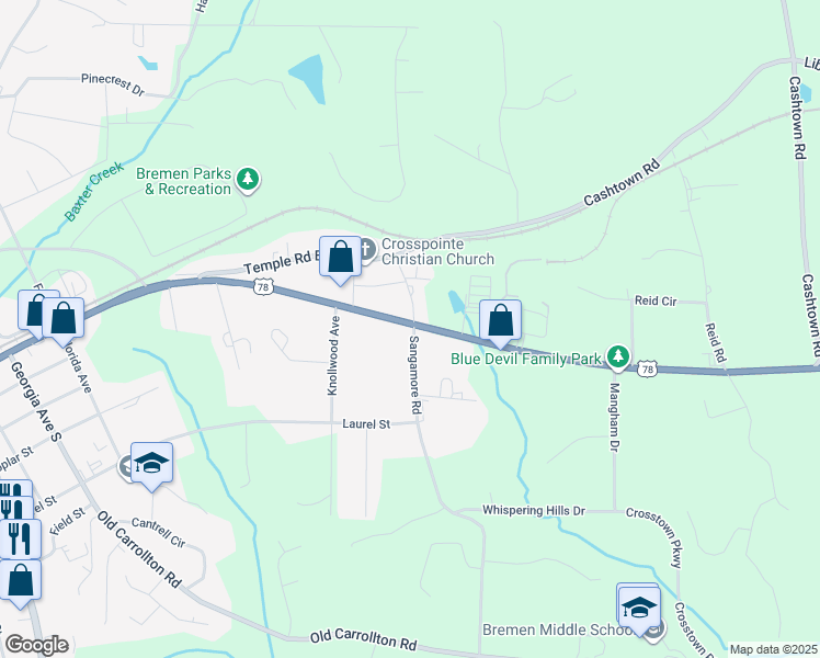 map of restaurants, bars, coffee shops, grocery stores, and more near in Bremen