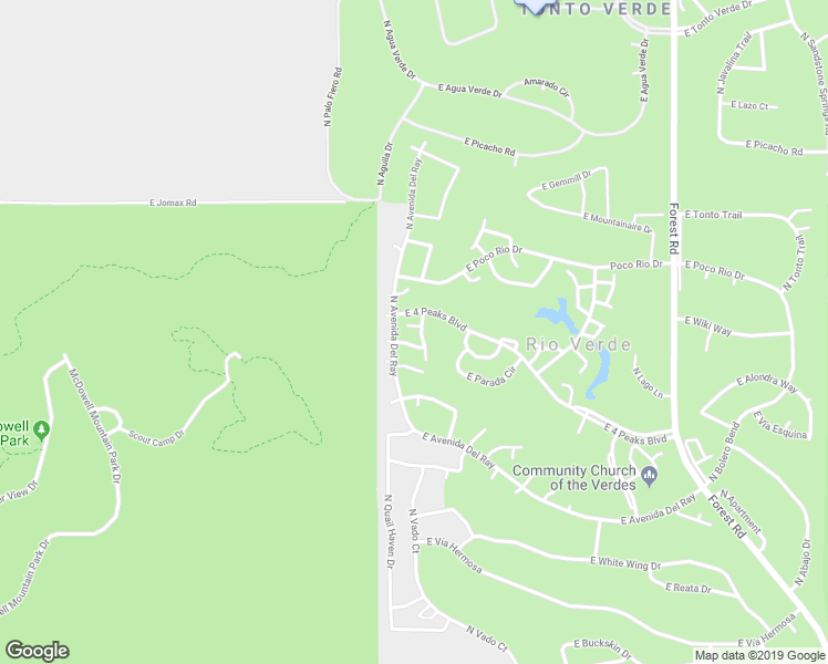 map of restaurants, bars, coffee shops, grocery stores, and more near 18431 North Corto Lane in Rio Verde