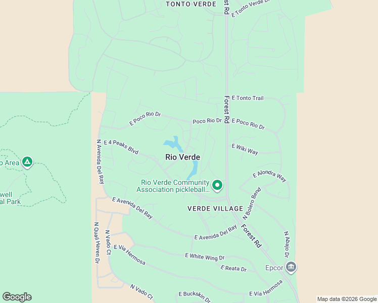 map of restaurants, bars, coffee shops, grocery stores, and more near 18753 East Chinle Drive in Rio Verde