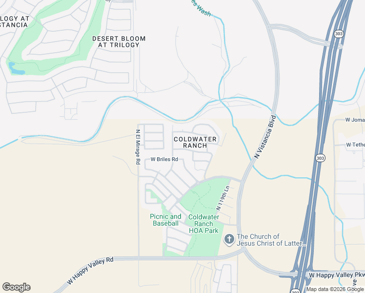 map of restaurants, bars, coffee shops, grocery stores, and more near 12118 West Hide Trail in Peoria