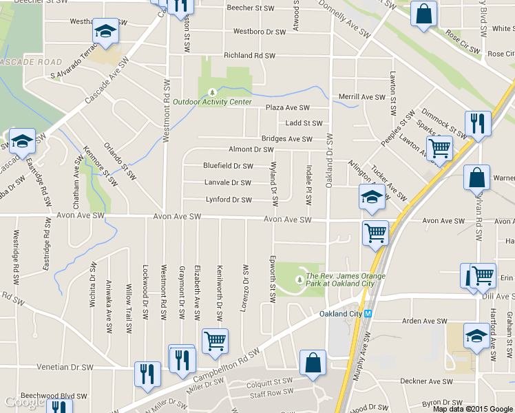 map of restaurants, bars, coffee shops, grocery stores, and more near in Atlanta
