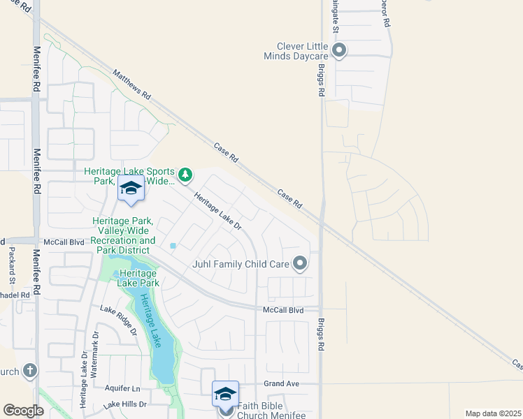 map of restaurants, bars, coffee shops, grocery stores, and more near 29915 Olympic Drive in Menifee