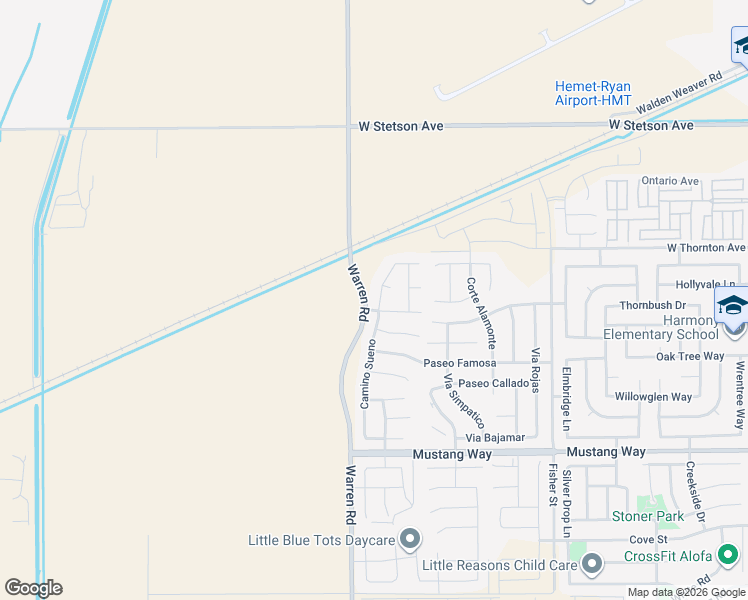 map of restaurants, bars, coffee shops, grocery stores, and more near 1429 Camino Sueno in Hemet