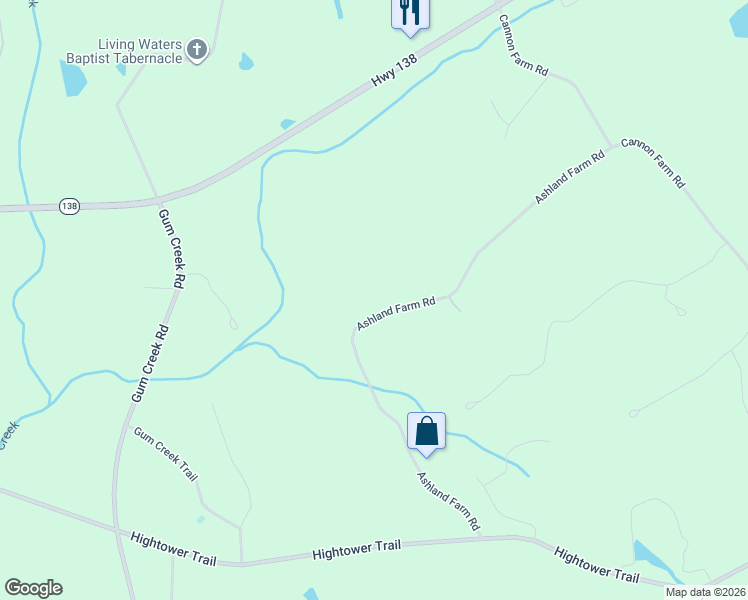 map of restaurants, bars, coffee shops, grocery stores, and more near 1265 Ashland Farm Road in Oxford