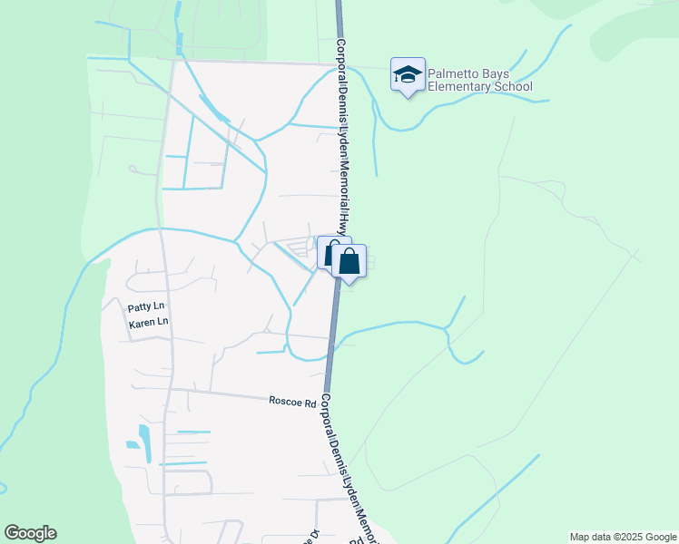 map of restaurants, bars, coffee shops, grocery stores, and more near 544 Carolina Woods Drive in Myrtle Beach