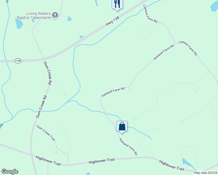 map of restaurants, bars, coffee shops, grocery stores, and more near 1265 Ashland Farm Road in Oxford