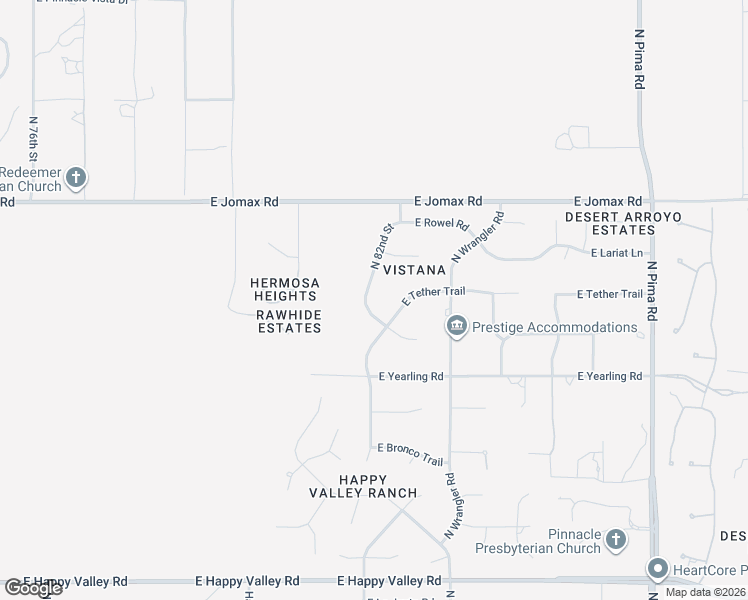 map of restaurants, bars, coffee shops, grocery stores, and more near 26195 North 82nd Street in Scottsdale