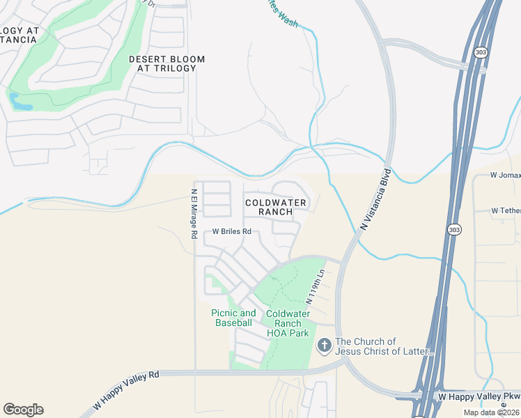 map of restaurants, bars, coffee shops, grocery stores, and more near 12118 West Hide Trail in Peoria
