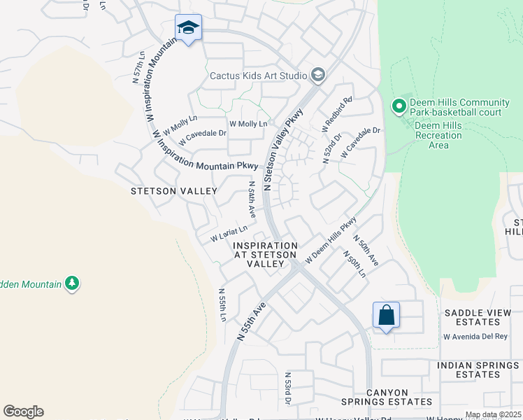 map of restaurants, bars, coffee shops, grocery stores, and more near 26204 North Stetson Valley Parkway in Phoenix