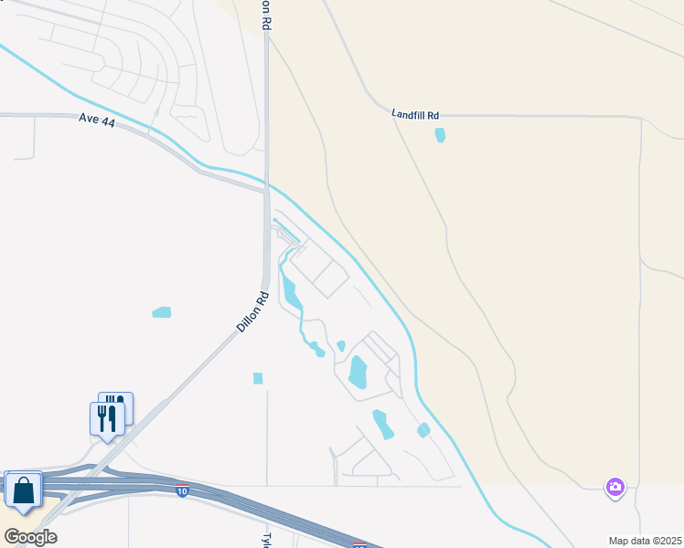 map of restaurants, bars, coffee shops, grocery stores, and more near 86169 Arrowood Avenue in Coachella