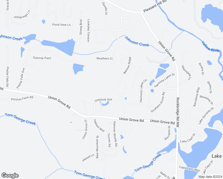 map of restaurants, bars, coffee shops, grocery stores, and more near 2485 Benson Ridge in Lithonia