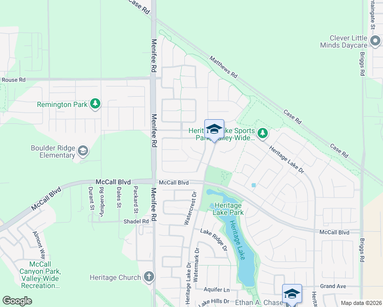 map of restaurants, bars, coffee shops, grocery stores, and more near 29201 Crescent Bay Court in Menifee