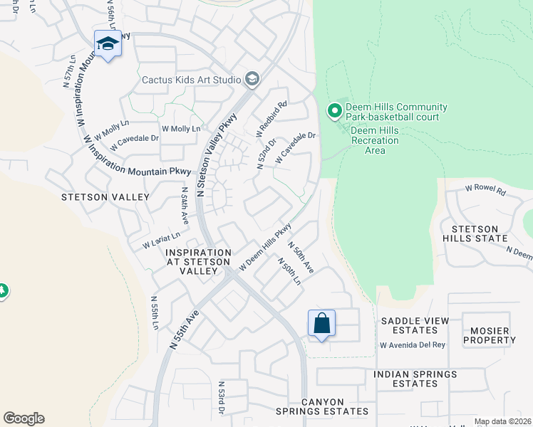 map of restaurants, bars, coffee shops, grocery stores, and more near 4952 West Marcus Drive in Phoenix