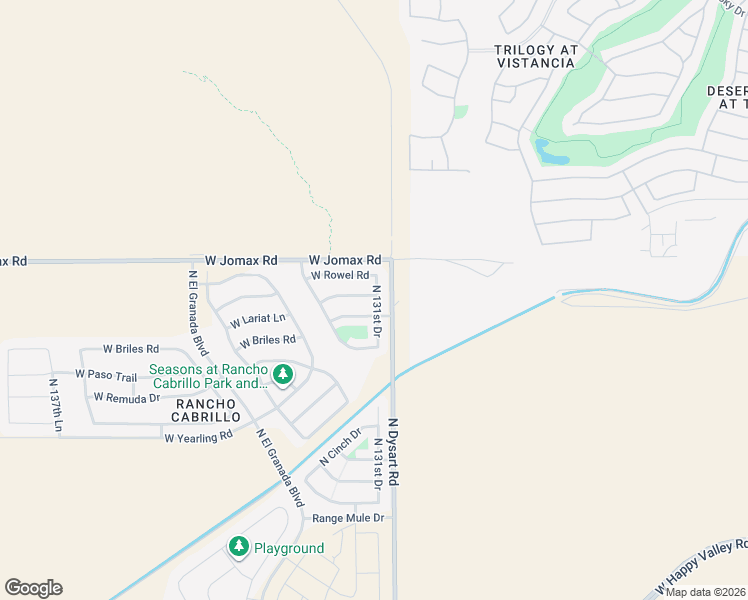 map of restaurants, bars, coffee shops, grocery stores, and more near 13120 West Lariat Lane in Peoria