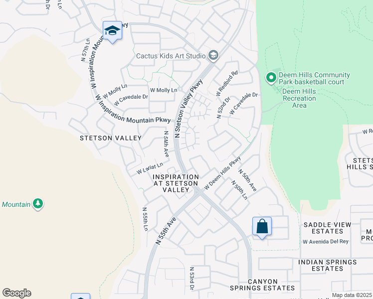 map of restaurants, bars, coffee shops, grocery stores, and more near 26204 North Stetson Valley Parkway in Phoenix