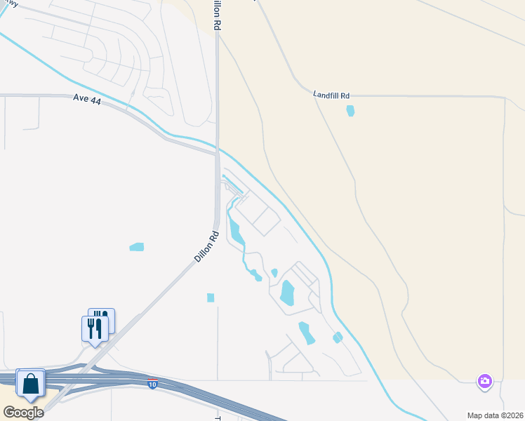 map of restaurants, bars, coffee shops, grocery stores, and more near 44451 Duckhorn Drive in Coachella